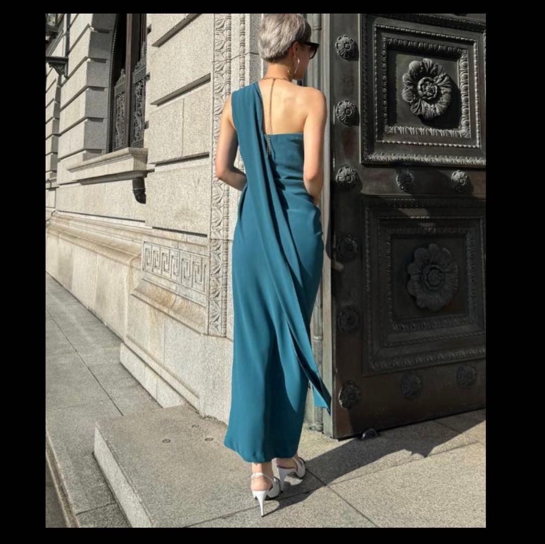 JENNE ドレープワンショルダーワンピース ドレス Sサイズ