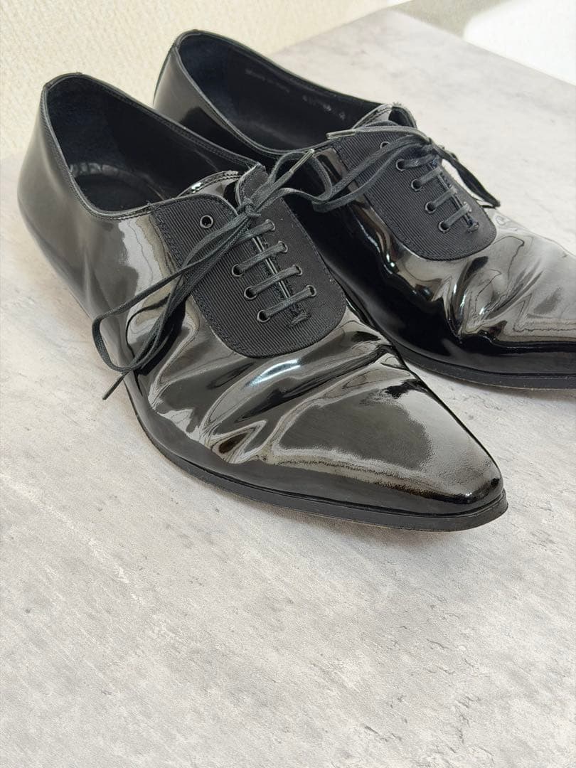 ディオールオム エディ期 パテントレザー レザーシューズ