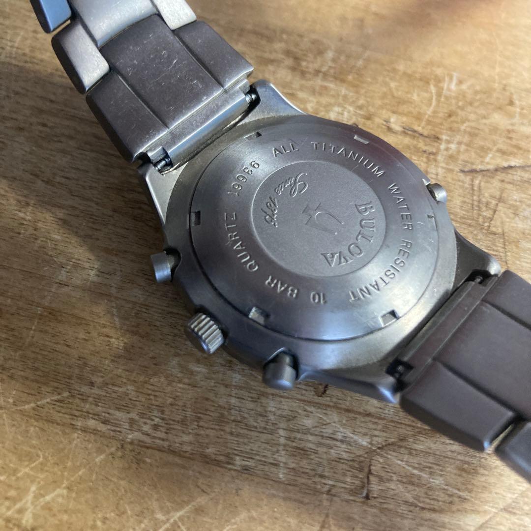 希少品　BULOVA ブローバ 93661 クォーツ アナログ 腕時計 チタン
