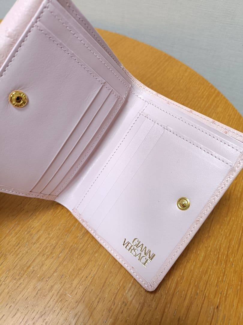 新品 VERSACE ピンク 三つ折り財布3