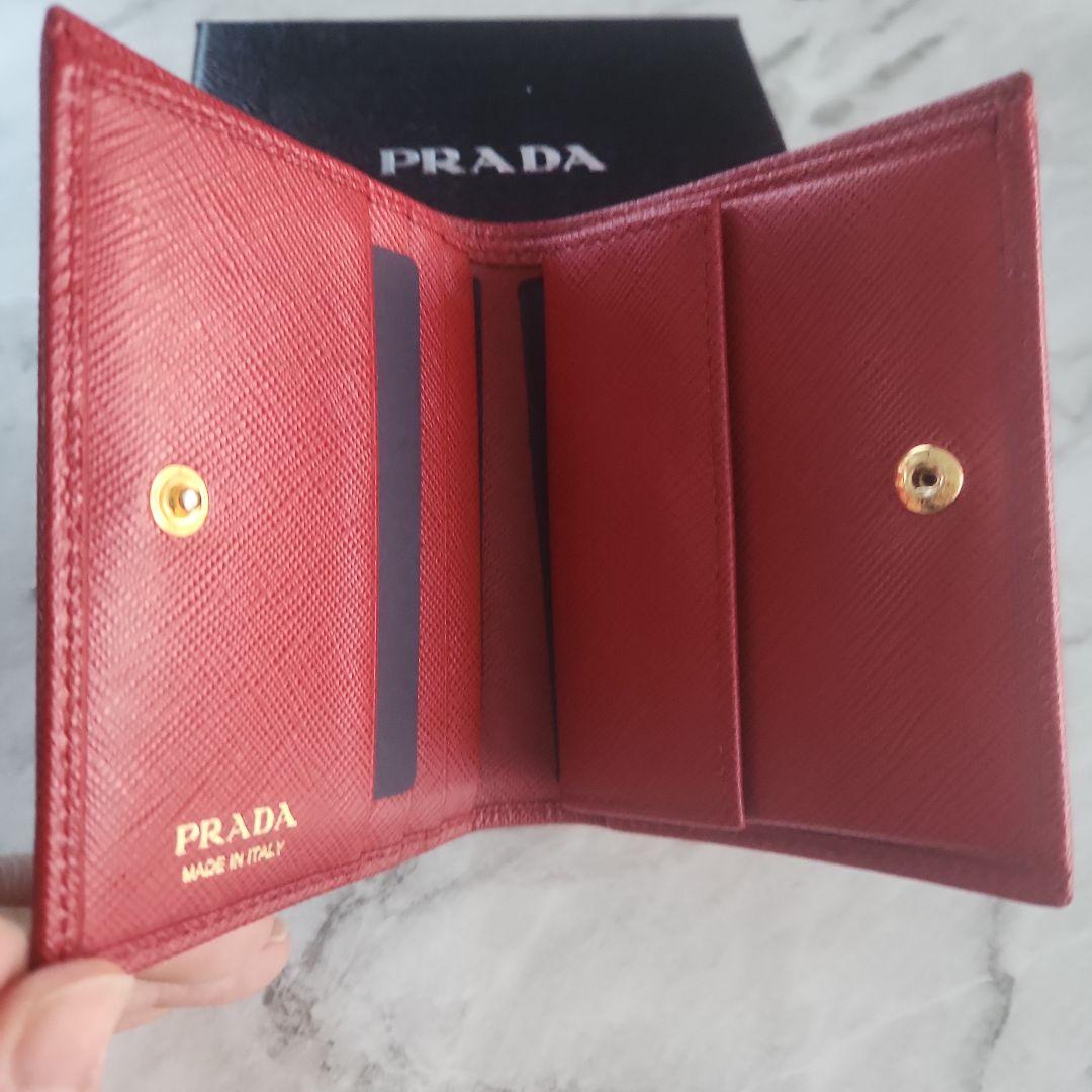 PRADA プラダ 二つ折り財布 財布 サフィアーノミニ財布