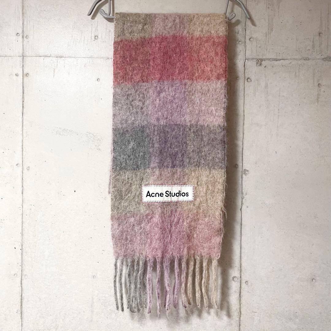 Acne Studios チェック柄マフラー 250x28cm