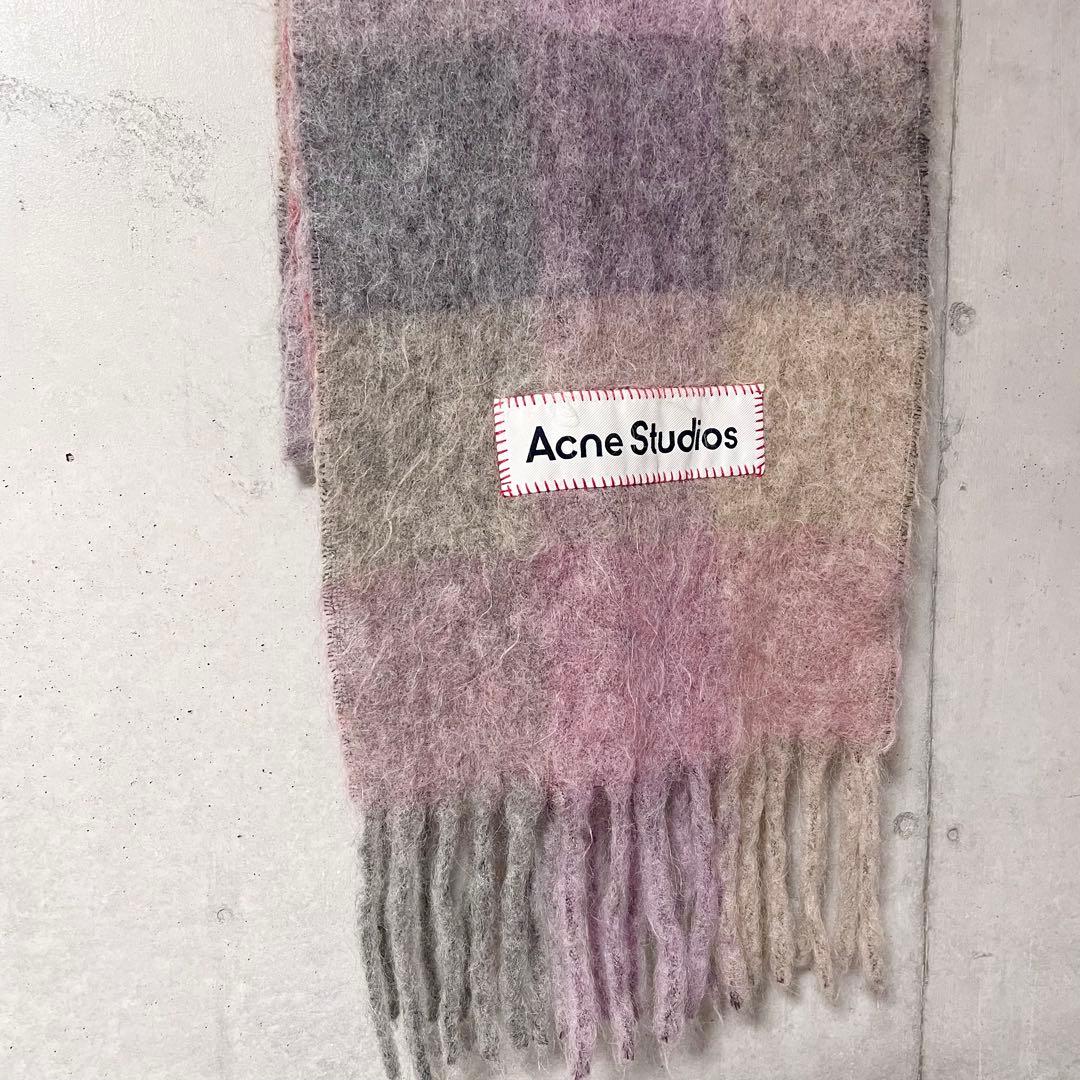 Acne Studios チェック柄マフラー 250x28cm