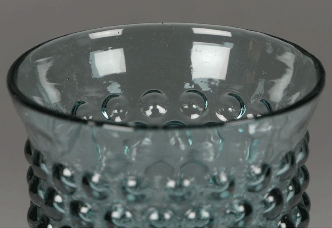 ★ 【ヴァルトグラス あられ文様　ゴブレット】 ワイングラス　ドイツ民藝硝子