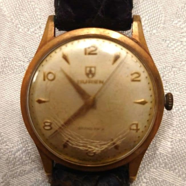 T*1様 【BUREN　SWISS製】 手巻き時計 ゴールドケースワニ皮ベルトア