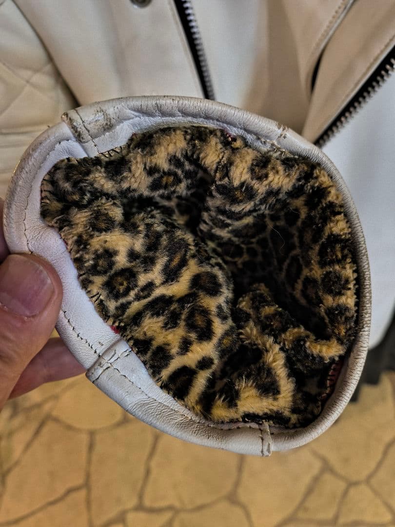 貴重 666 Triple Six レザージャケット 36 ホワイト 英国製