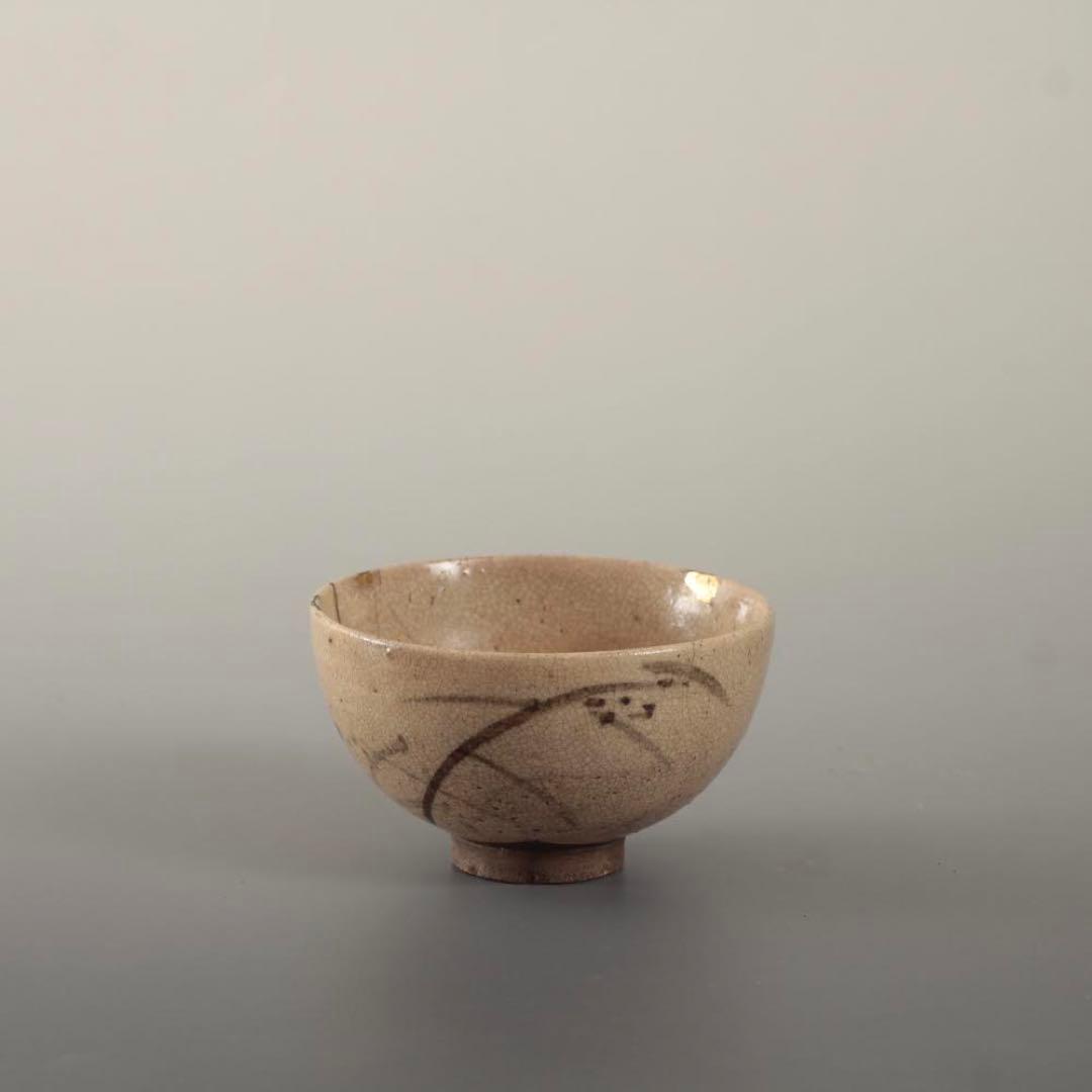 古清水焼 酒呑 酒盃 ぐい呑み 酒器 煎茶碗 古美術 古道具 アンティーク 京焼