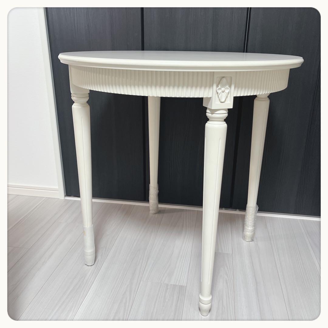 スェーデン　樺材　ホワイトティーテーブル　グスタフス様式