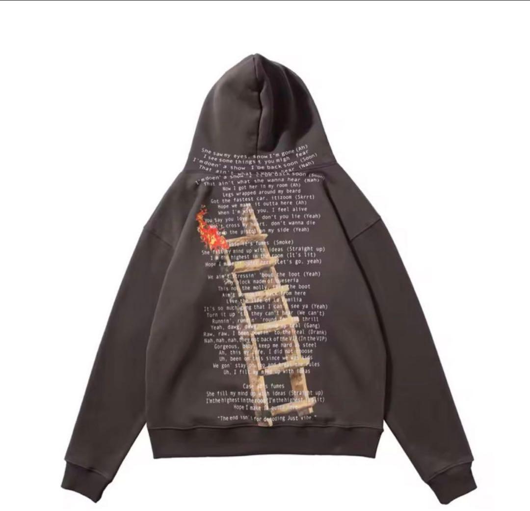 travis scott /Cactus Jackダークブラウン パーカーXL