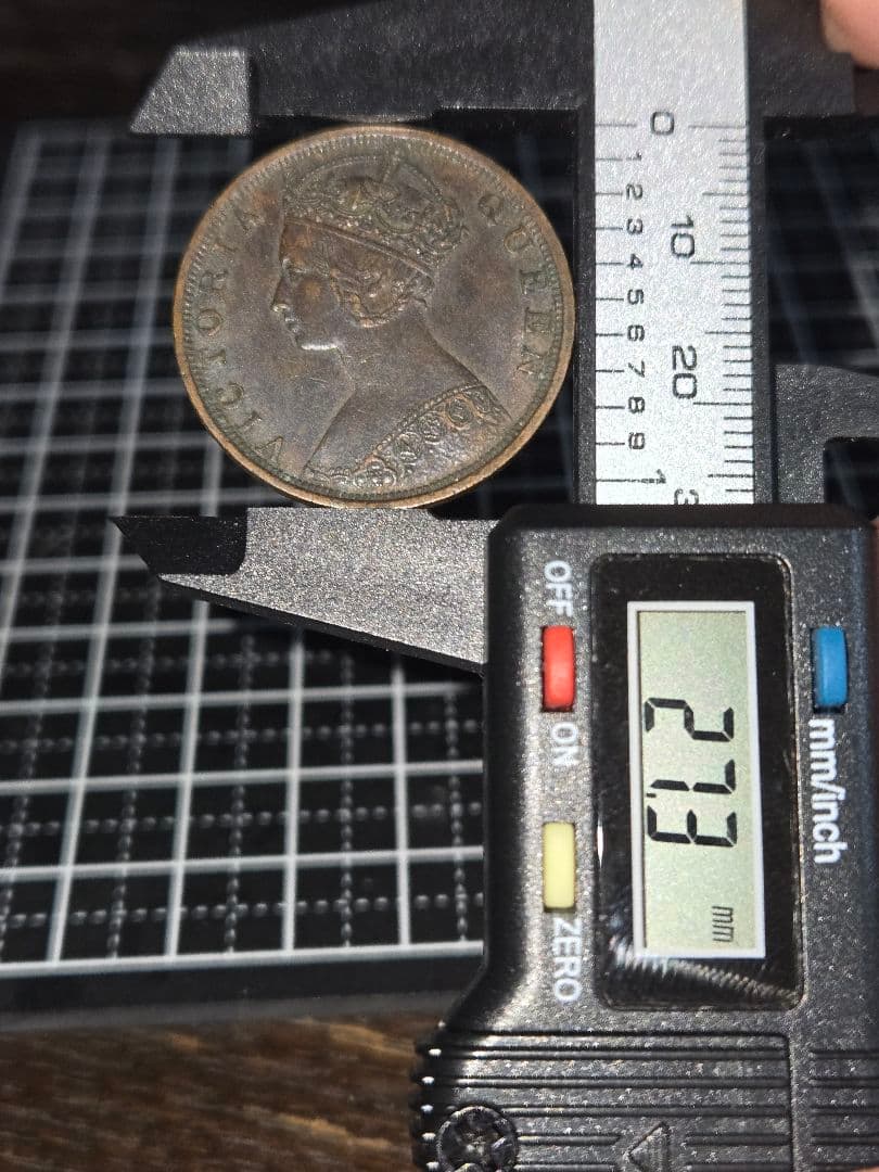 極美品 香港一仙 1セント 銅貨 1901年 ヴィクトリア 女王