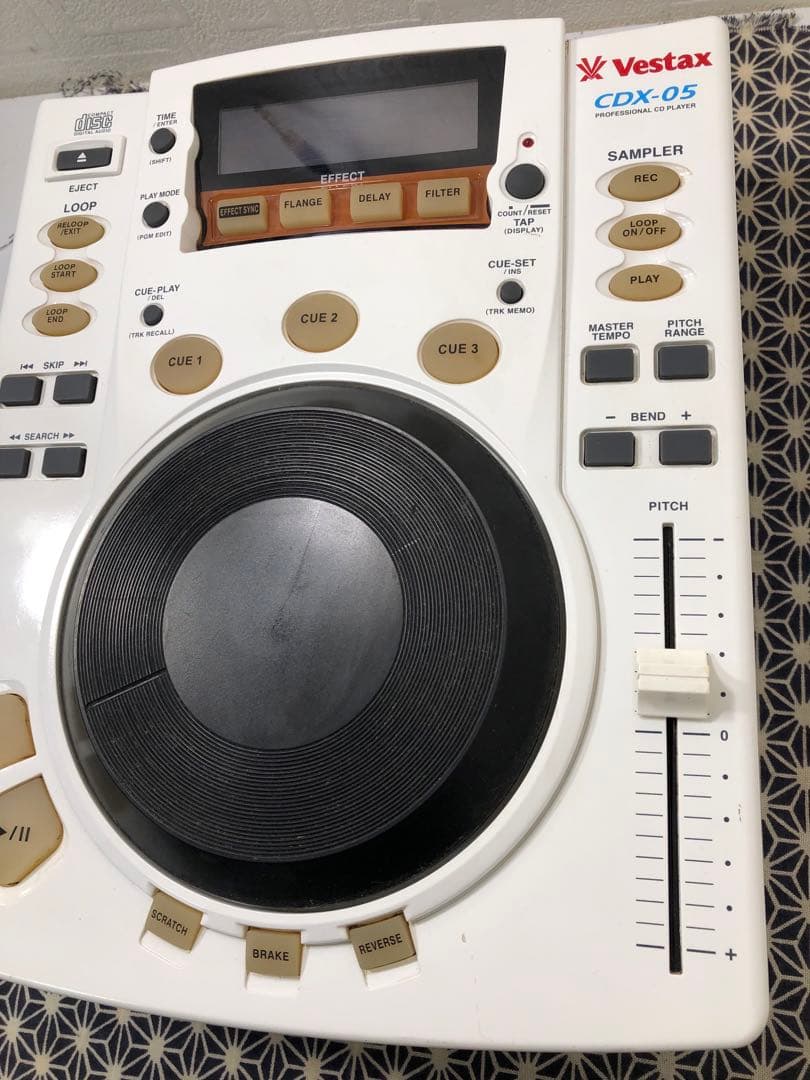 VESTAX ベスタクス　CDX-05 白　純正電源ケーブル付属