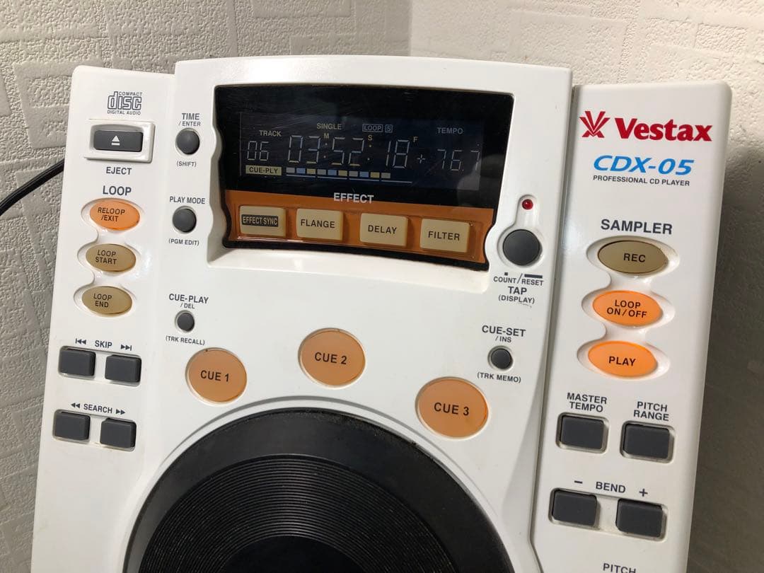 VESTAX ベスタクス　CDX-05 白　純正電源ケーブル付属