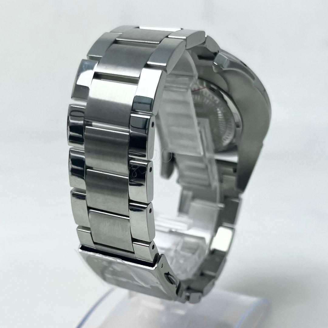 【美品】 稼働 POLICE 14384J ネイビー文字盤 デイト 腕時計