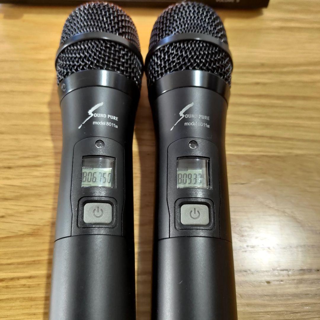 【美品】サウンドピュア　8011II ワイヤレスマイク2本　SP-WH01