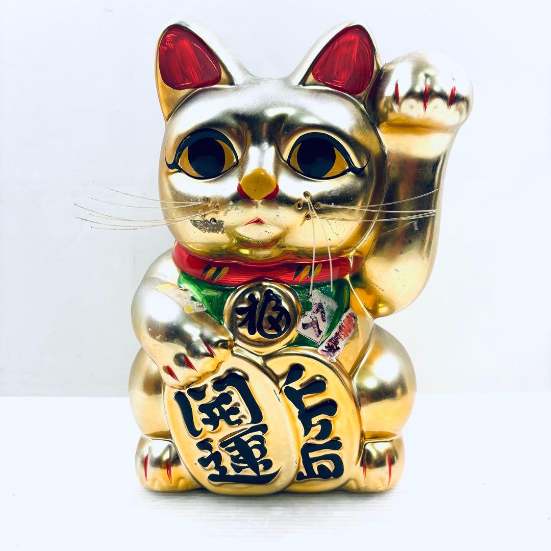招き猫　金色　ゴールド　開運　貯金箱　金運招福　縁起物　商売繁盛