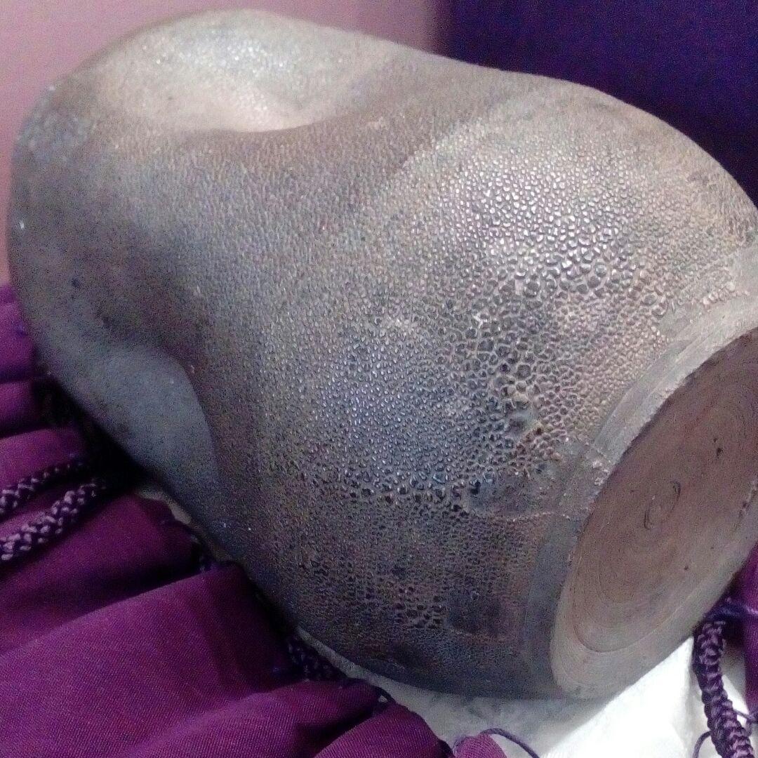 稀少レア江戸時代中期頃小鮫肌釉時代茶道具茶陶掛花壺１６センチサイズ当時物