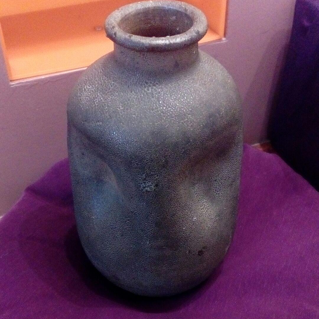 稀少レア江戸時代中期頃小鮫肌釉時代茶道具茶陶掛花壺１６センチサイズ当時物