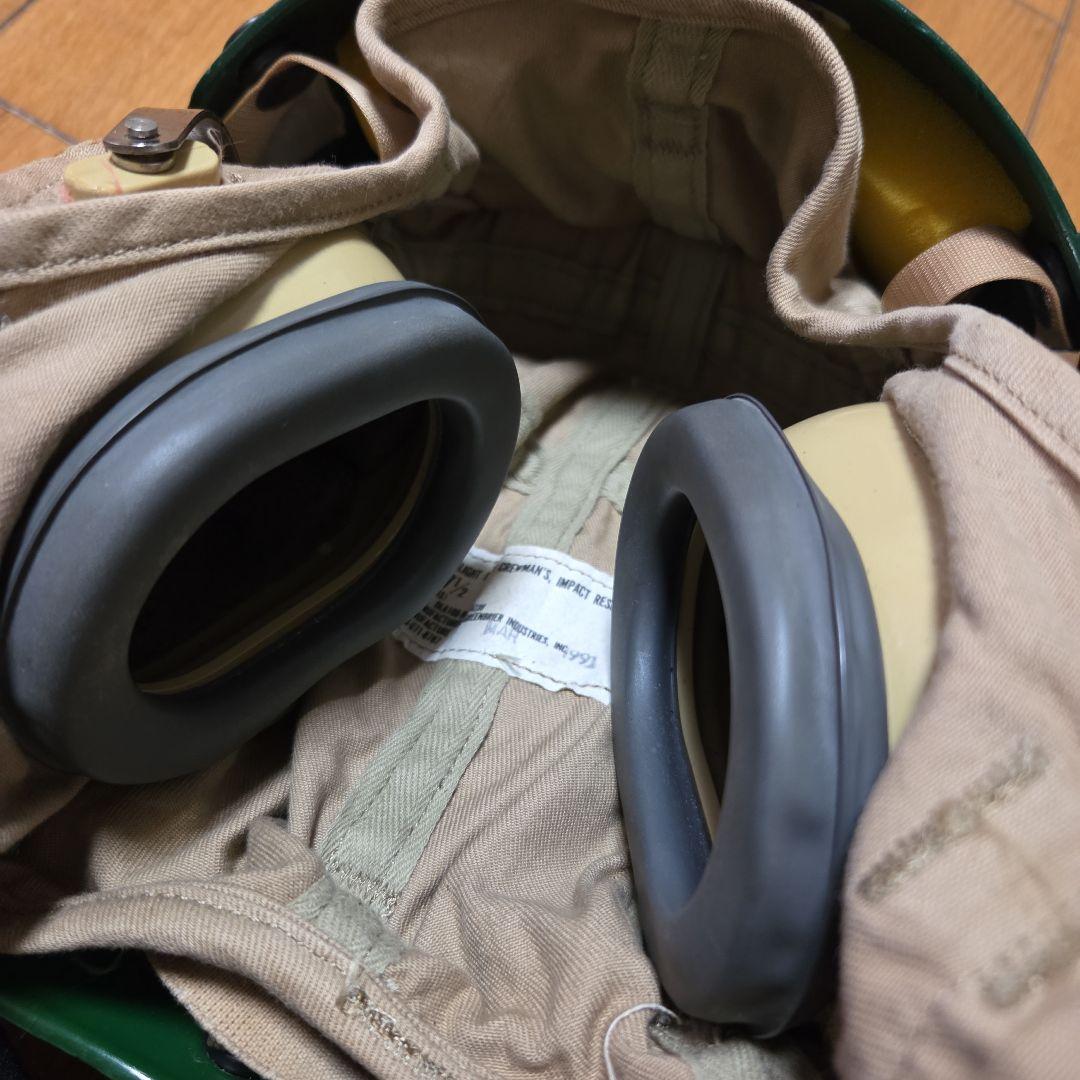 米軍　実物　フライトデッキクルー　ヘルメット グリーン　７ 1/2