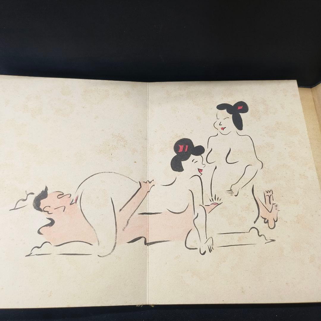 日本絵画 肉筆春画 天理教 御教祖傅 謹演 全14枚 古美術品 桐箱付 和骨董