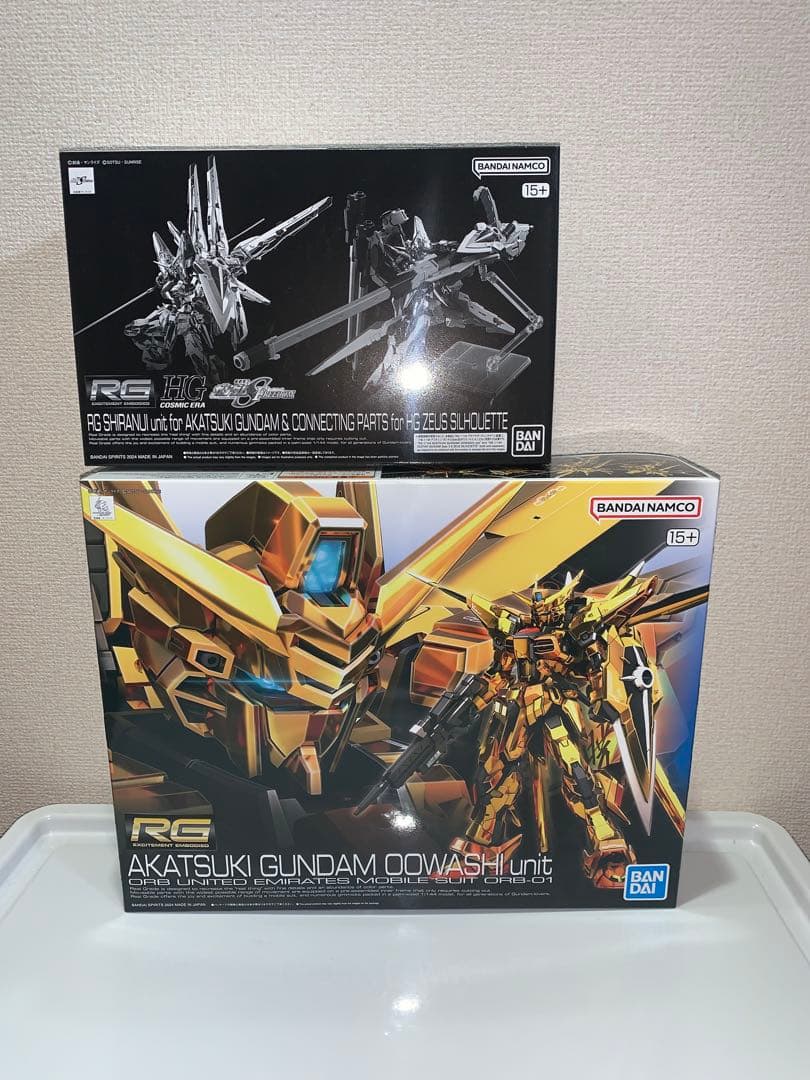 ＲＧ アカツキガンダム（オオワシ装備） & シラヌイパック & 接続パーツ