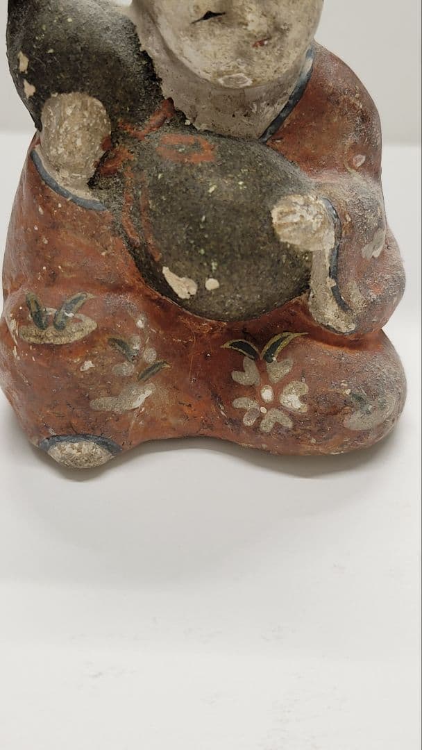 おめでたい② お正月玄関に 江戸時代 瓢箪持ち童子 土人形 郷土玩具