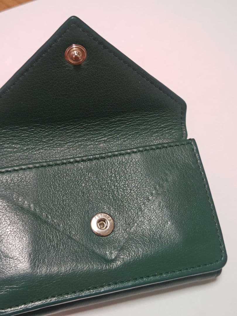 ★BALENCIAGA★ペーパーミニウォレット★グリーン★三つ折り財布★