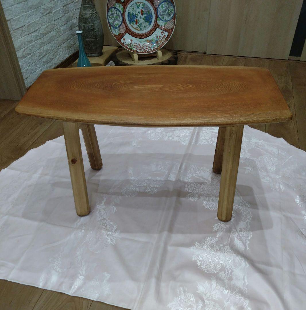 ケヤキのテーブル⑱　ケヤキ一枚板の模様が綺麗なテーブル