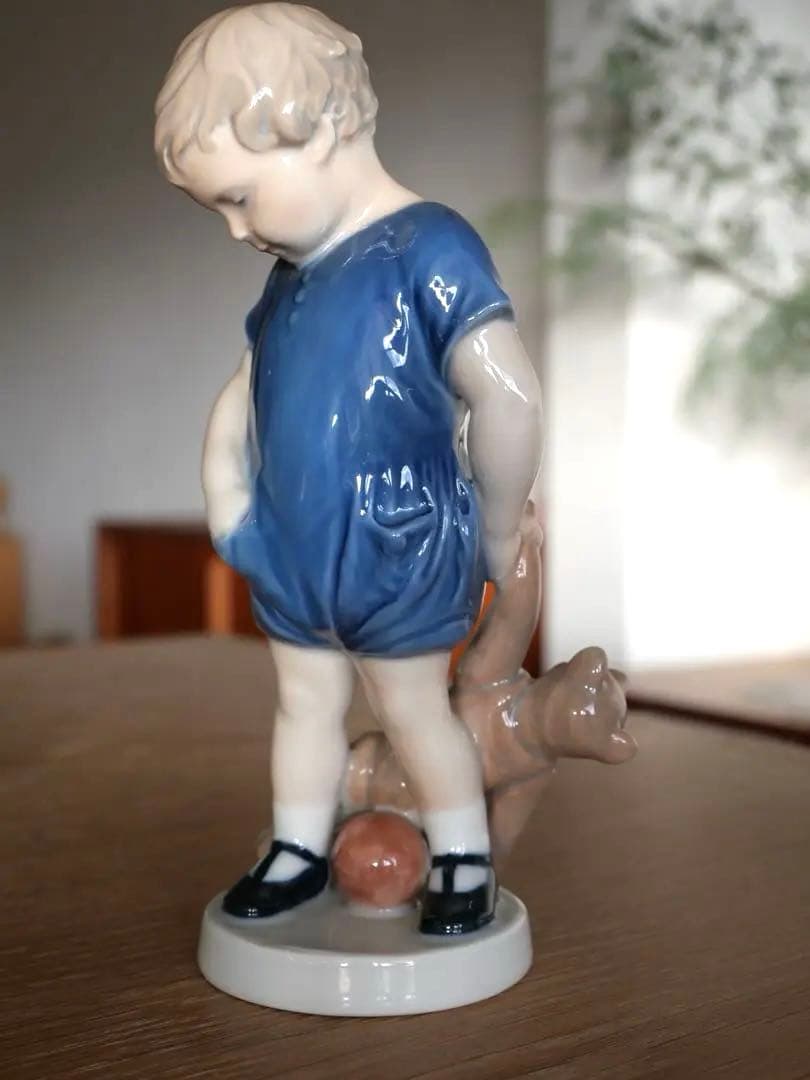 ロイヤルコペンハーゲン テディベア 男の子 フィギュリン