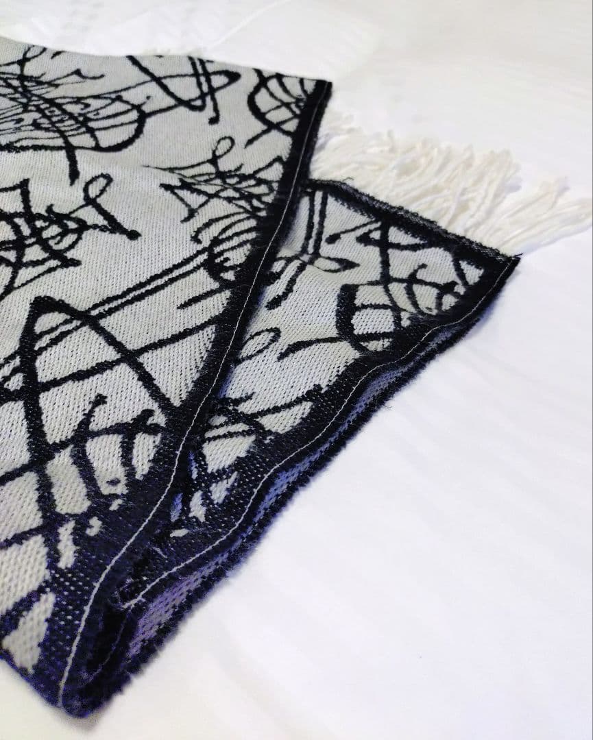 Vivienne Westwood グレー ブラック マフラー　オーブ　ロゴ総柄