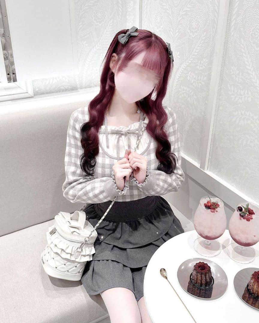 ミシェルマカロン　ハニーミュウ　ビッグリボンバニティショルダー　ホワイト