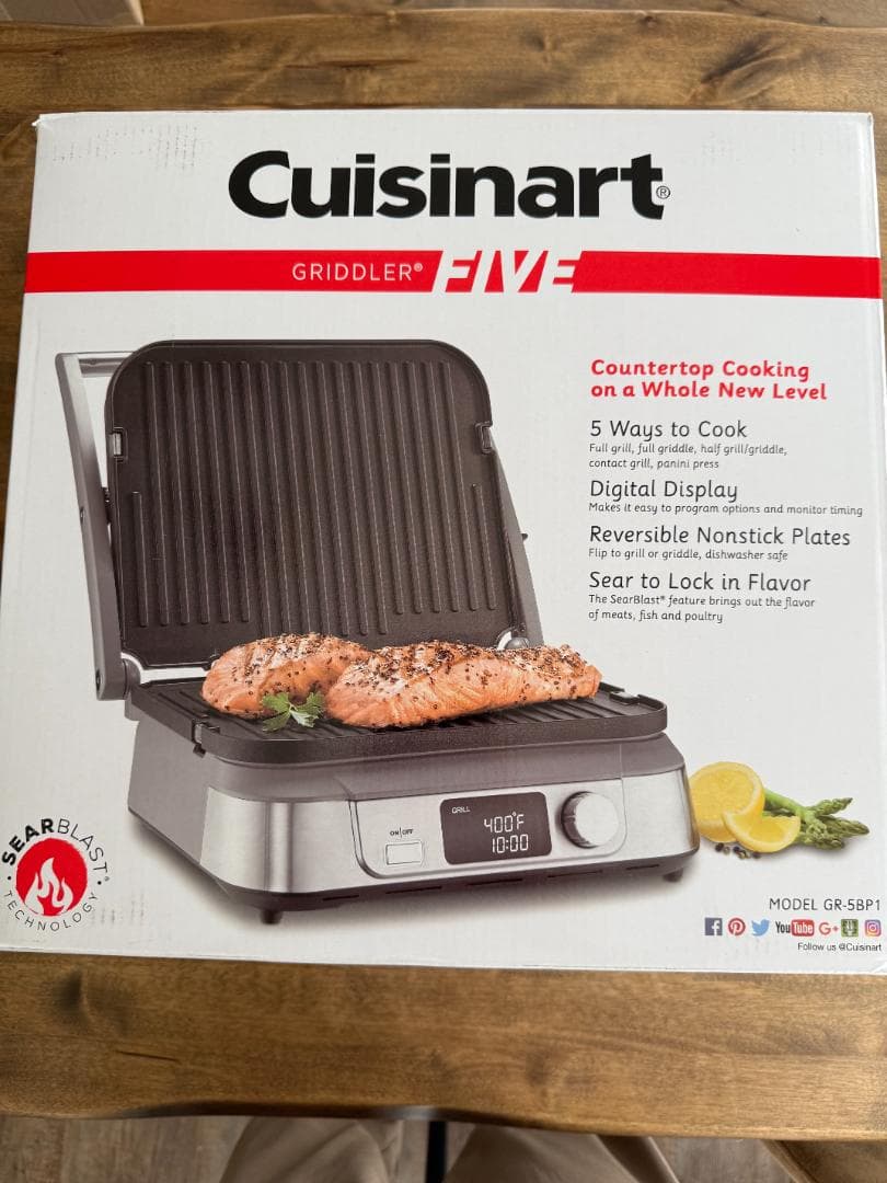 Cuisinart GR-5B 電気 プレスサンドメーカー