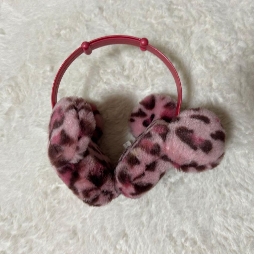 ディズニー ランド ヒョウ柄 レオパード 耳あて イヤーマフ ピンク 青 セット