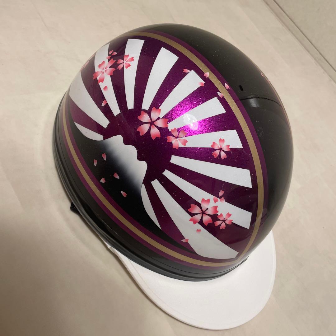 日章コルク半　富士　桜　ヘルメット