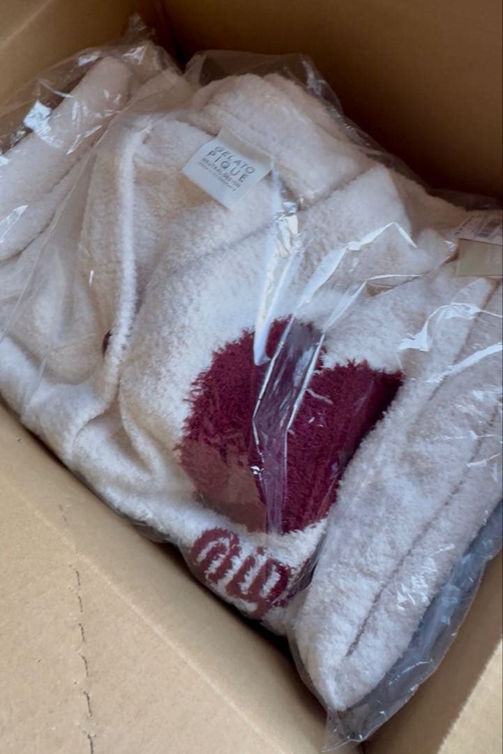 【新品】gelato pique ハートジャガードカーディガン M-L