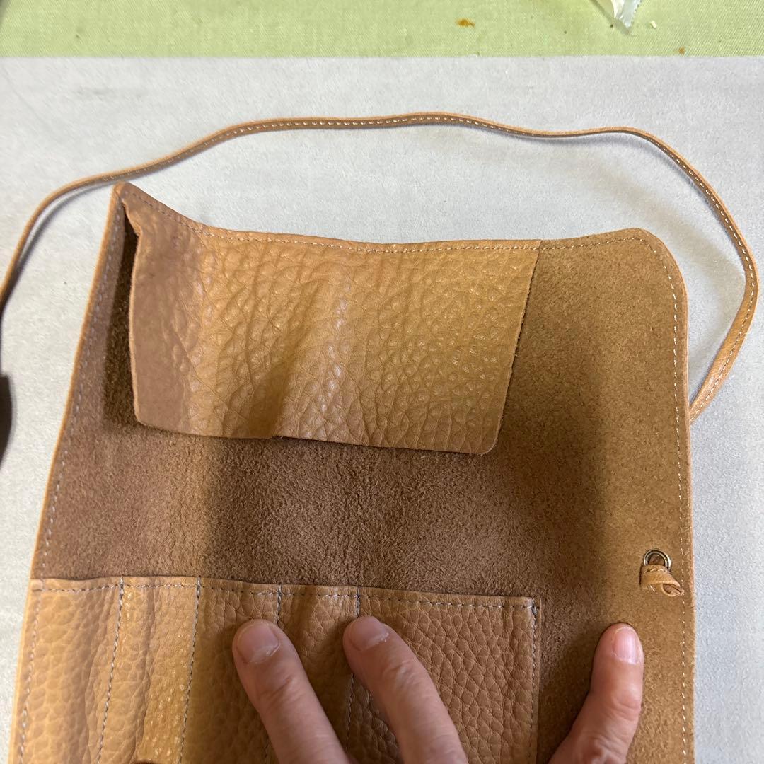土屋鞄 （新品未使用）レザーロールタイプペンケース ベージュ