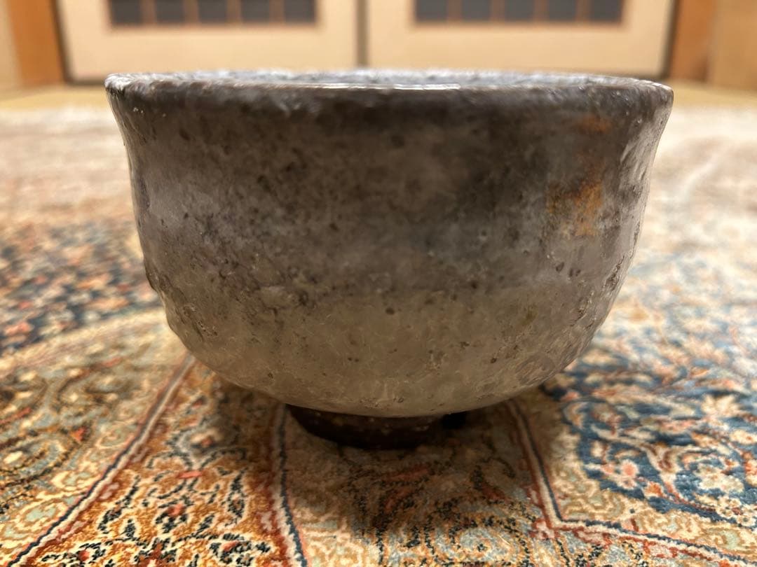 八代　岡田裕　銘 望雲　萩焼　茶碗