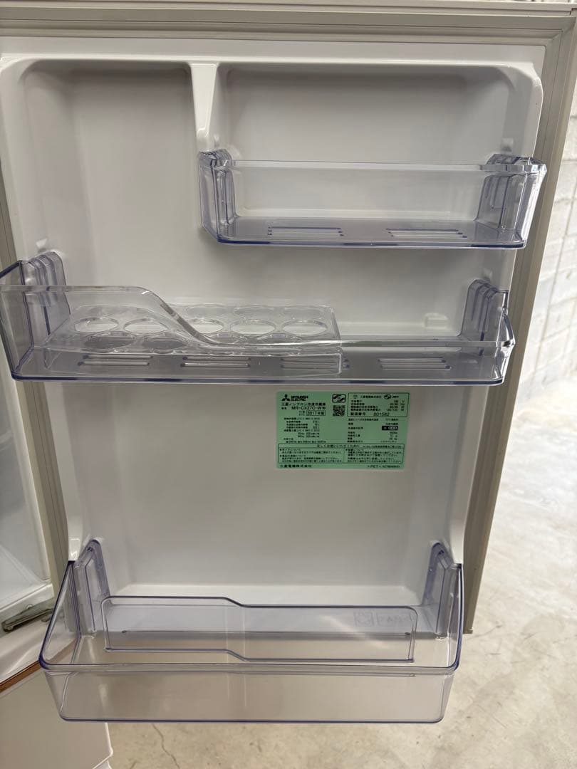 配送設置まで/三菱3ドア冷蔵庫/自動製氷有