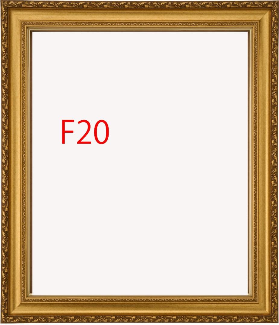 F20 金色 557　油彩額縁 装飾的　アクリル付き