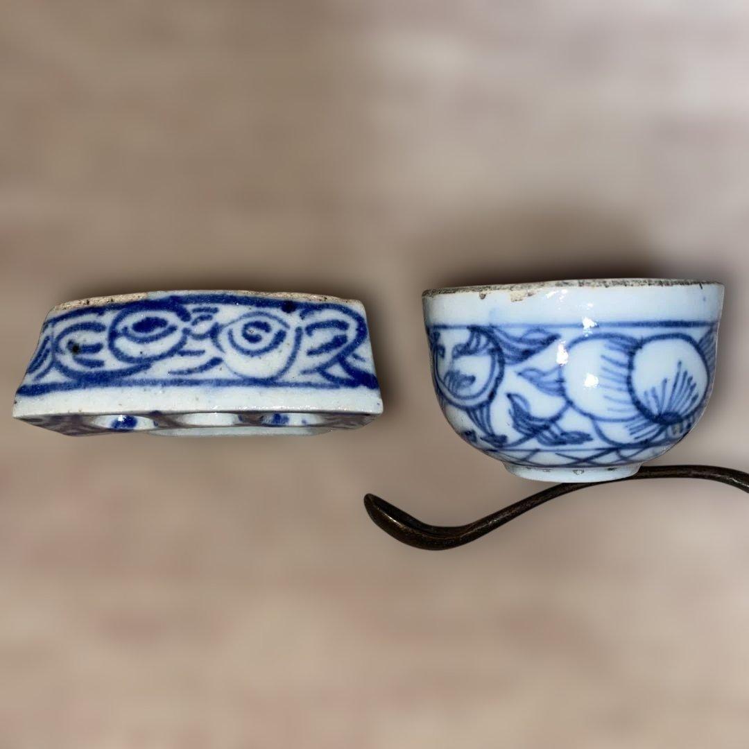 書道具　清時代　水入れ　筆洗い　スプーン