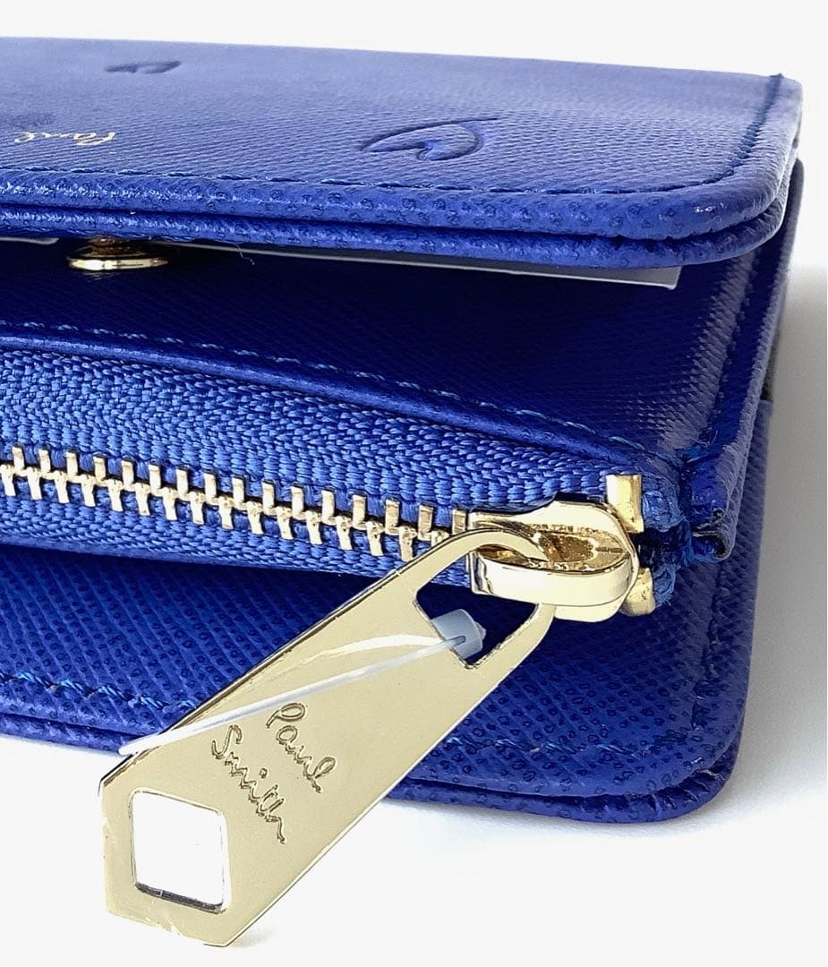 チャタロウ様★新品★ポールスミス★スミシーハートLファスナー２つ折り財布★ブルー