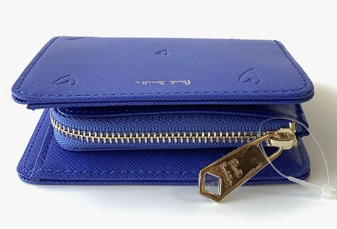 チャタロウ様★新品★ポールスミス★スミシーハートLファスナー２つ折り財布★ブルー