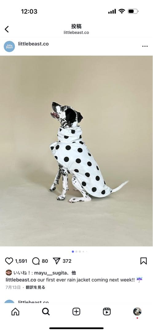 【新品未着用タグ付き】Little Beast Puffer Jacket