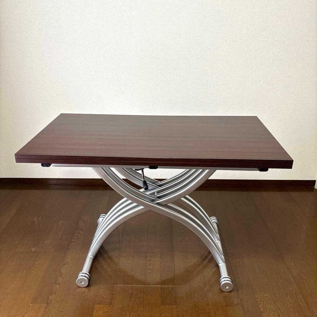 【美品】OZZIO サリスカンディ 昇降式テーブル 天板拡張 油圧式