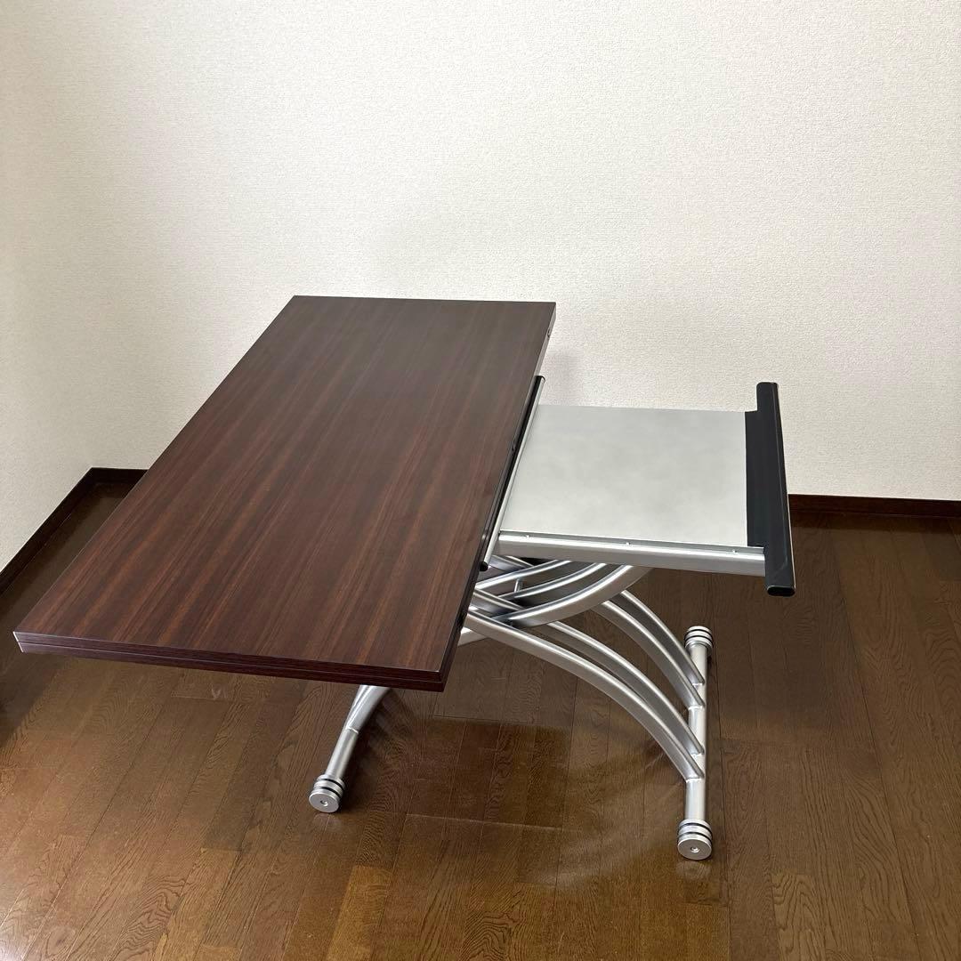 【美品】OZZIO サリスカンディ 昇降式テーブル 天板拡張 油圧式