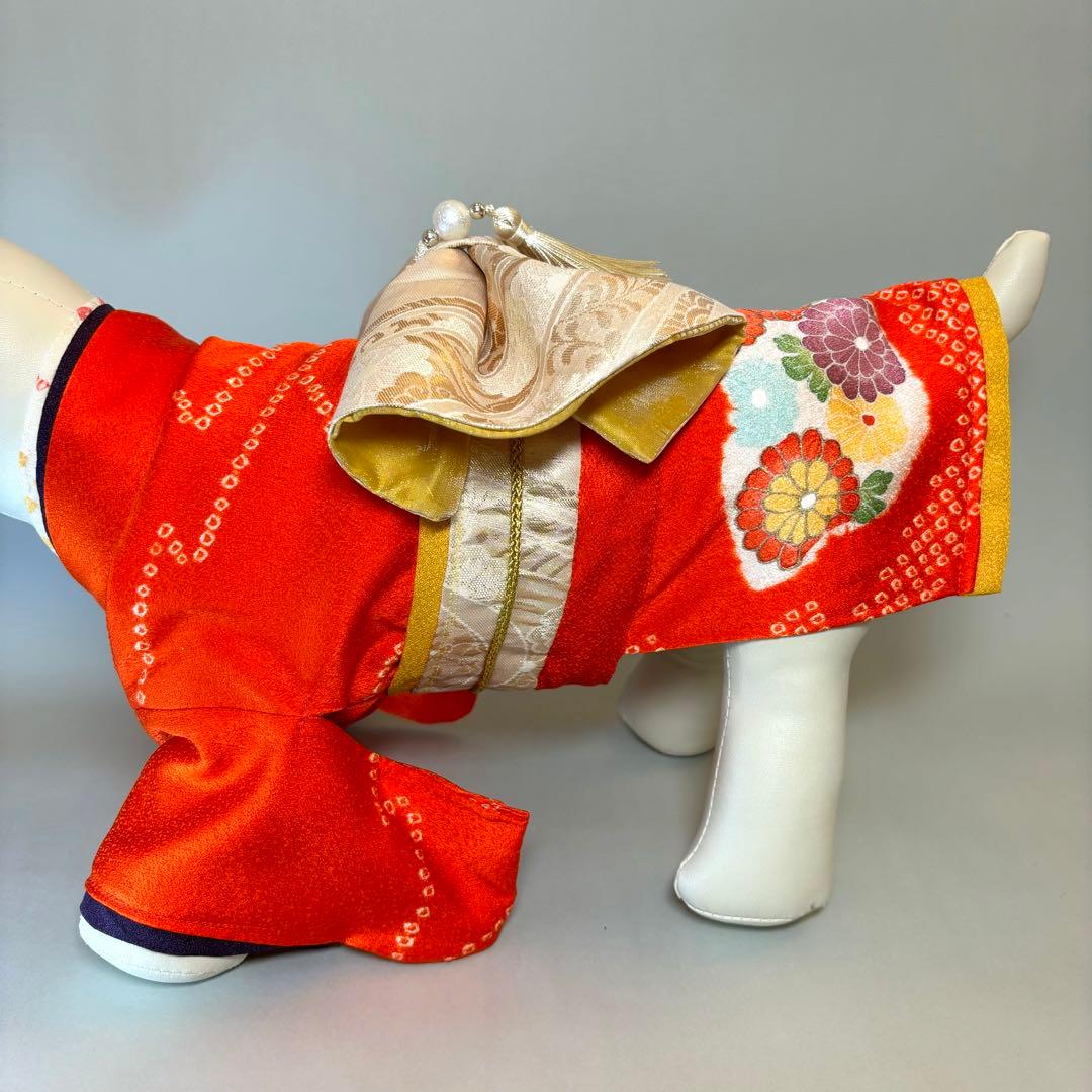 小型犬　本格正絹犬着物  Sサイズ