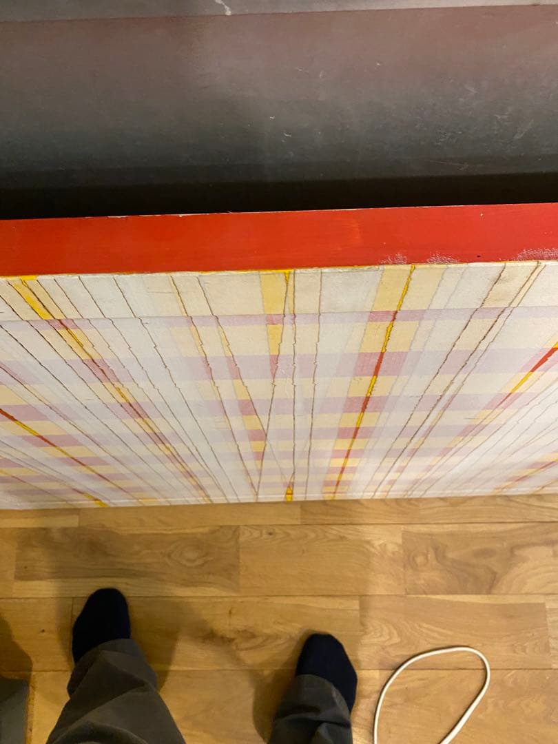 未鑑定品　松尾　栄太郎作　向こう側の線　定価24万