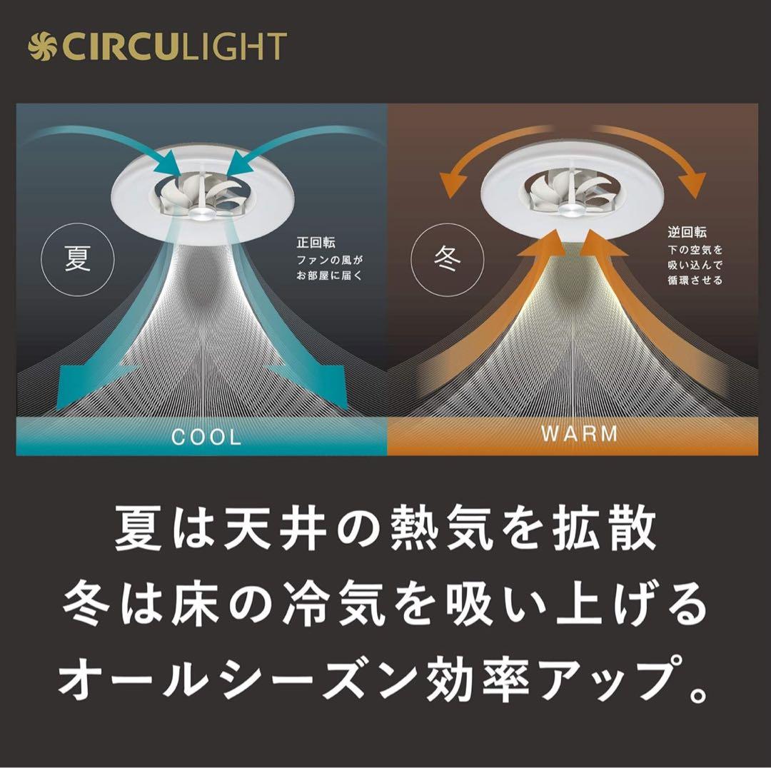 ドウシシャ サーキュライト シーリングファン リモコン付きDCC-06NM