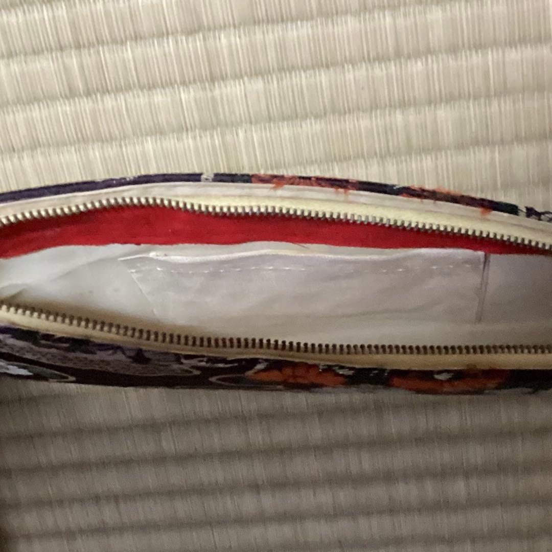 長唄用三味線バチ 紫色の花柄 ケース付き