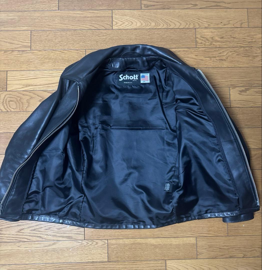 【最終値下げ】Schott 642 シングルライダース サイズ34 USA製