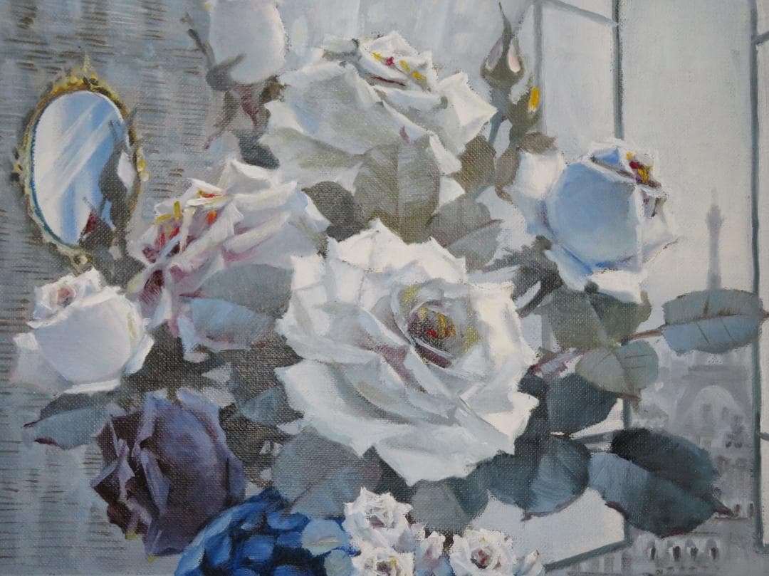 稲垣久治 『夜明け』 油彩 F8号　 ル・サロン永久会員　光陽会委員 　一枚の絵